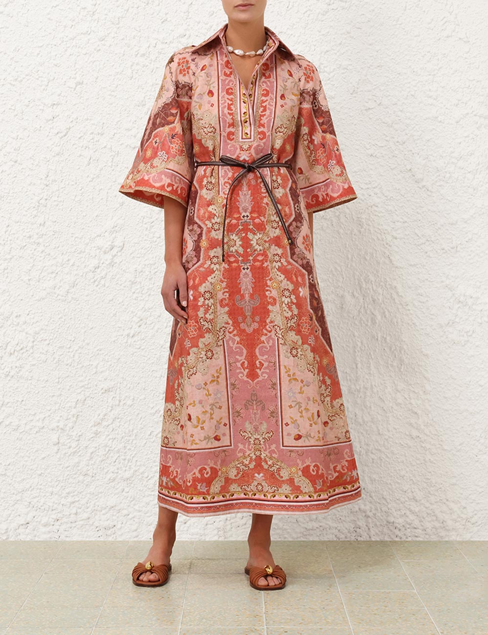 Wylie Tunic Midi Dress - Pink - 1