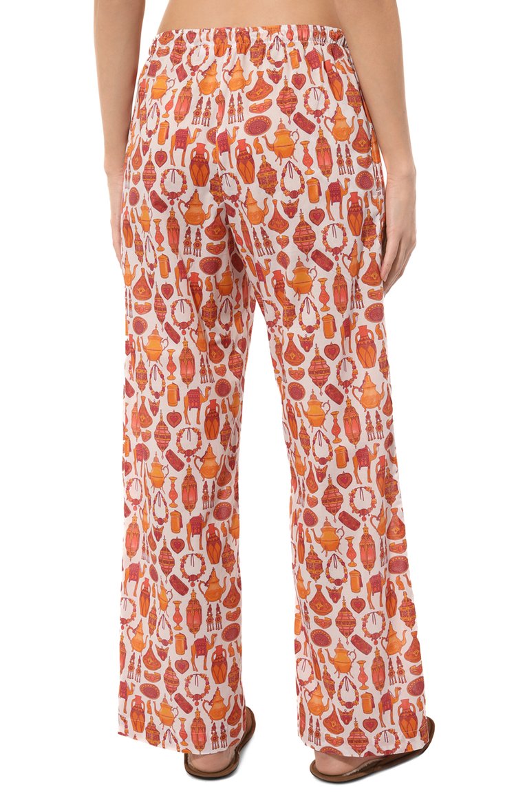 Orange Cambric Pyjama with Moroccan-Inspired Print - 5