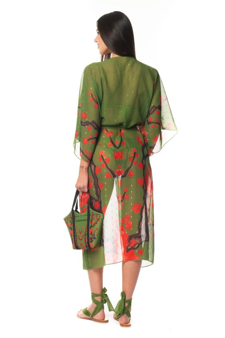 Garden Chic Long Kimono - Green - 2