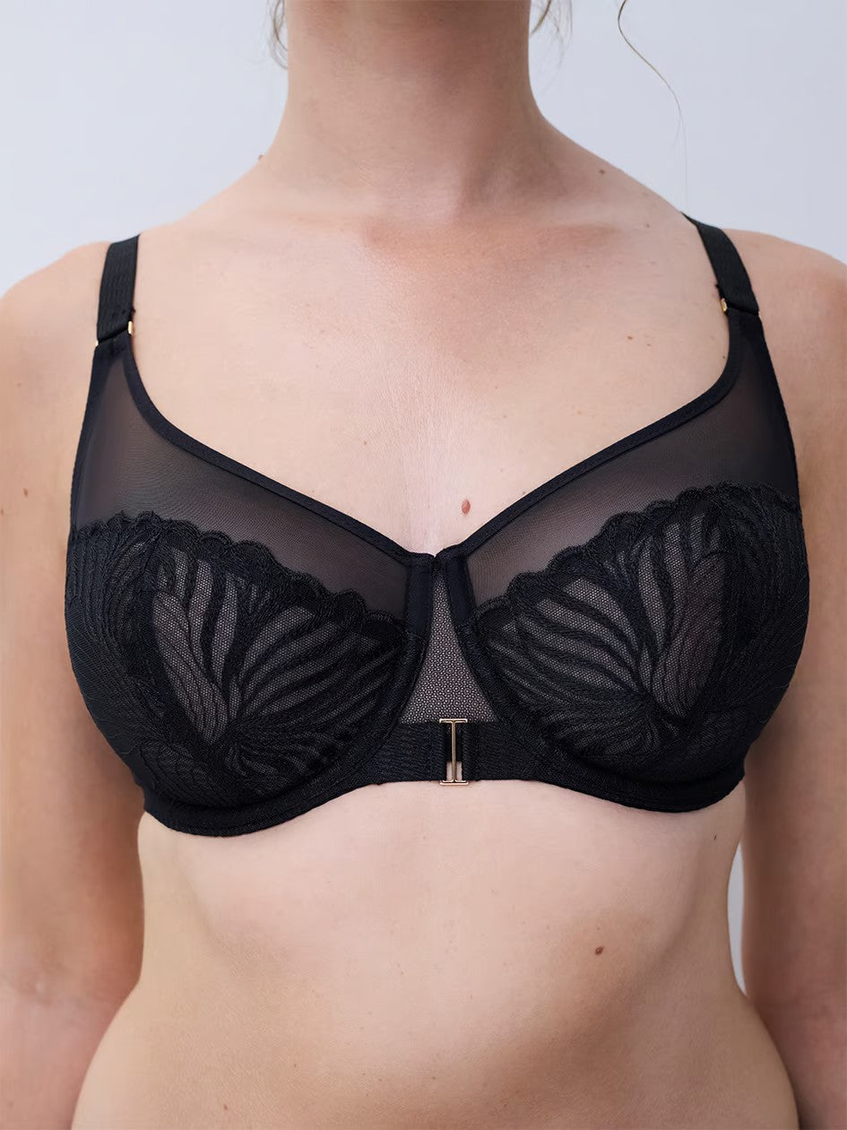 Legend Full Coverage Unlined Underwire Bra - Black - 2
