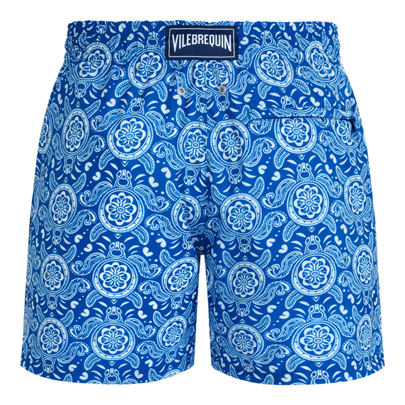 Men Ultra-Light and Packable Swim Trunks Tribal Turtles - Blue - 5