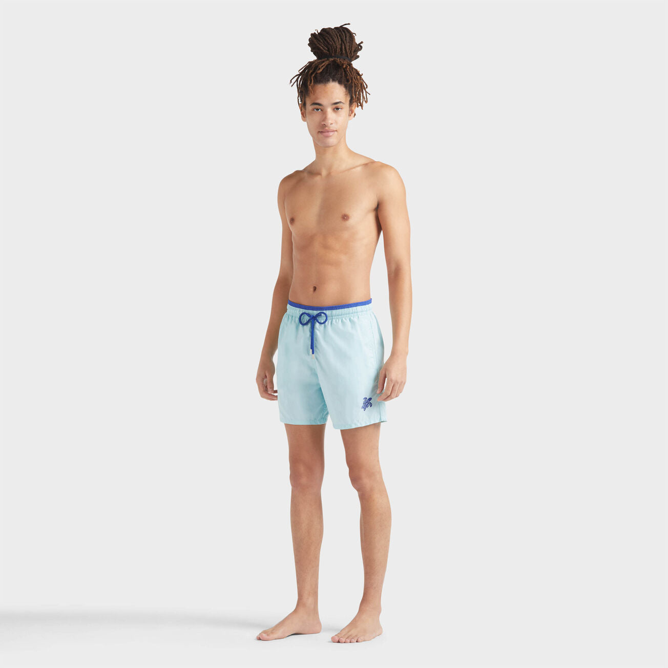 Men Swim Shorts Bicolor - Light Blue - 1