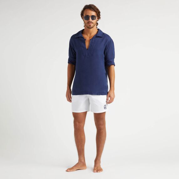 Men Swim Shorts - Vilebrequin x Ines de la Fressange - White - 2