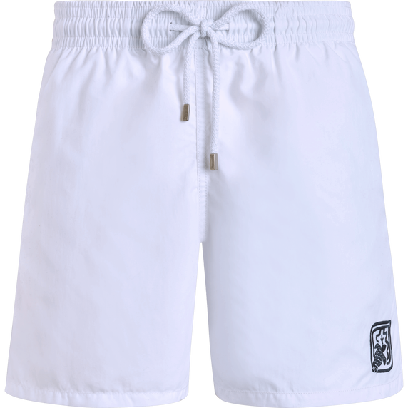 Men Swim Shorts - Vilebrequin x Ines de la Fressange - White - 4