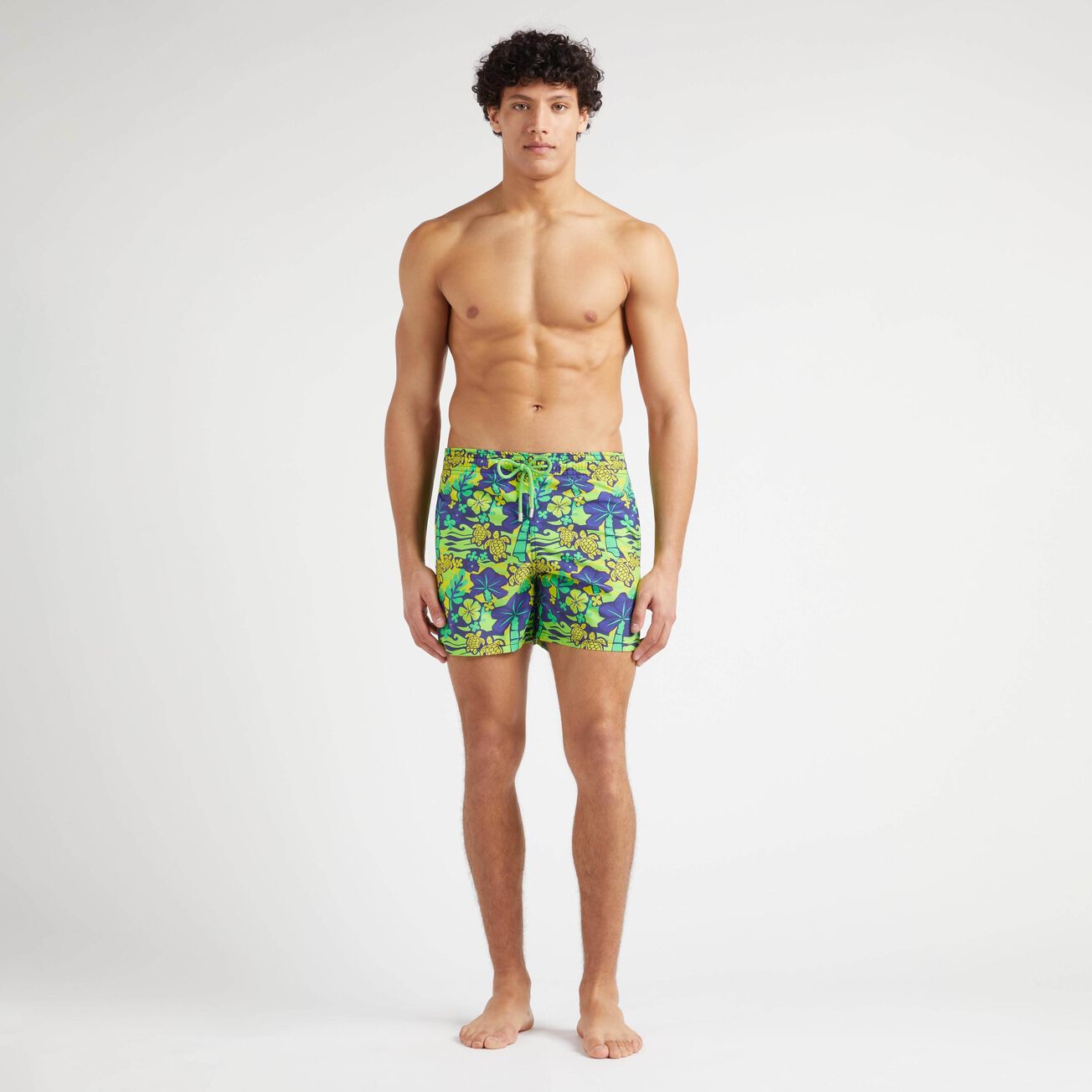 Men Swim Shorts Monoi Turtles - Green - 1