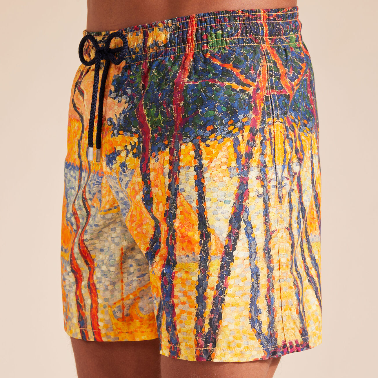 Men 360 Swim Trunks Voile et Pins - Vilebrequin x Paul Signac - Yellow - 6