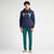 Men Cotton Hoodie Sweatshirt Solid - Navy - 1