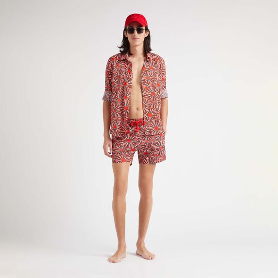 Men Stretch Short Swim Trunks Oursinades - Red - 3