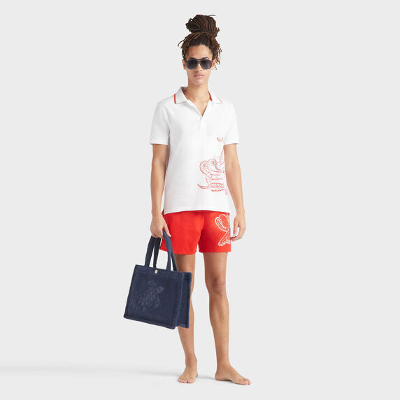 Men Stretch Short Swim Shorts Placed Poulpe - 3