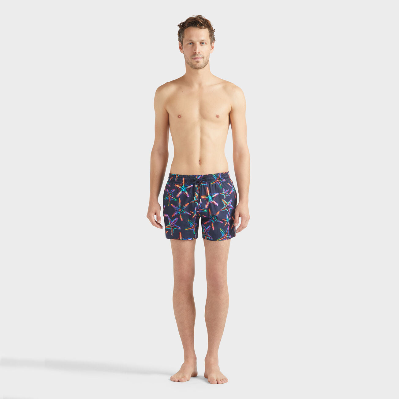 Men Stretch Short Swim Shorts Disco Stars - 1