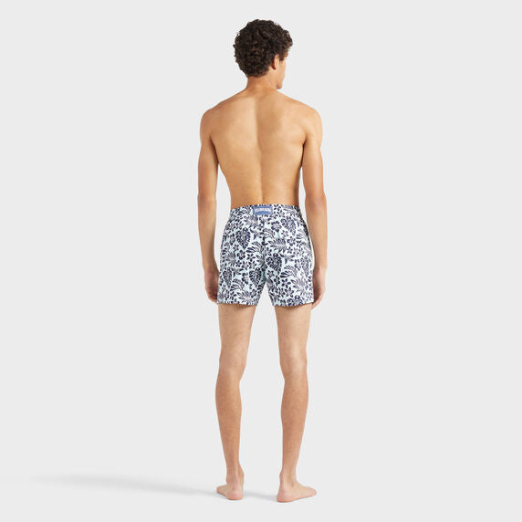 Men Stretch Short Swim Shorts Jungle Leaves - 2