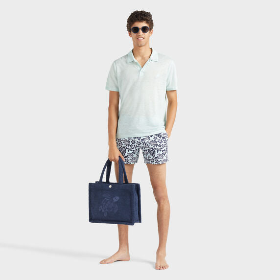 Men Stretch Short Swim Shorts Jungle Leaves - 3