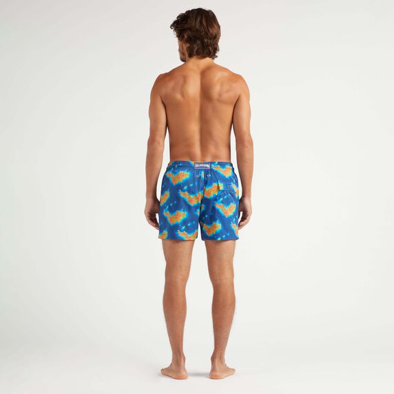 Men Stretch short Swim Trunks Bathymétrie des Oceans St Barth - Blue - 3