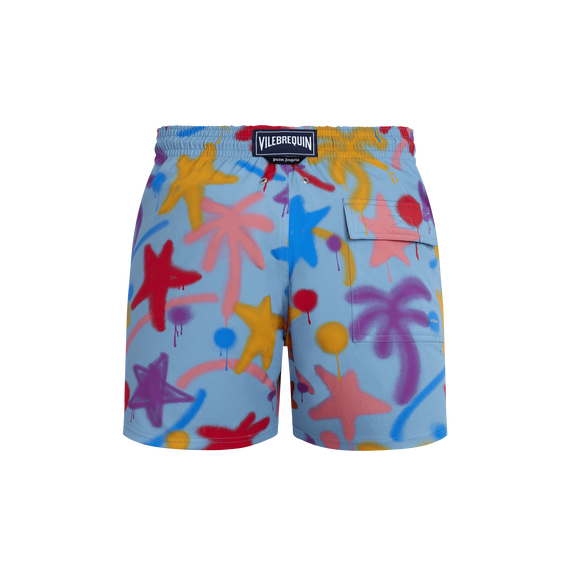 Men Stretch Short Swim Shorts Spray Paint - VBQ x Palm Angels - 5