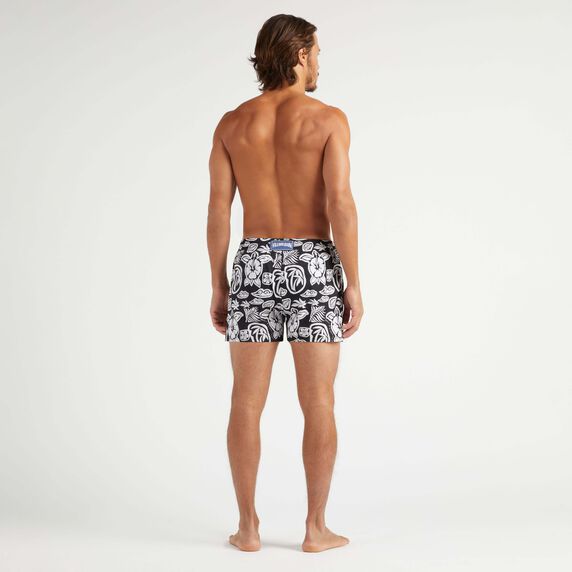 Men Short Swim Shorts Tahiti Turtles - Black - 2