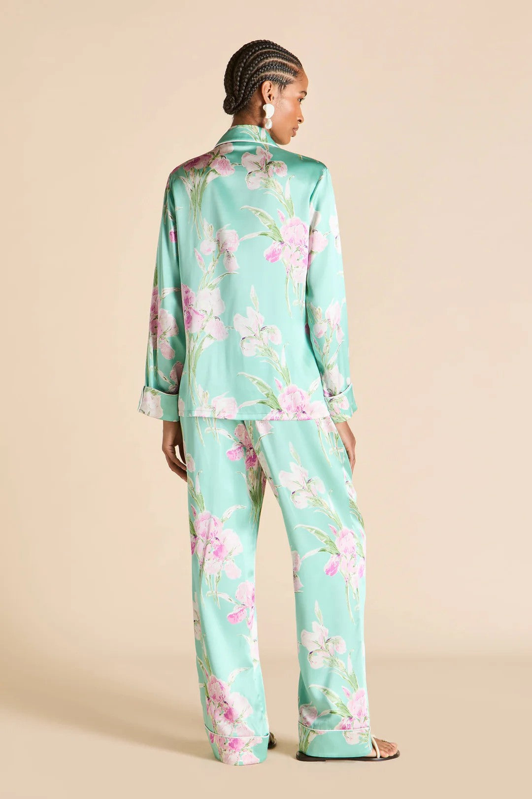 Lila Abalone Turquoise Floral Pajamas - 4