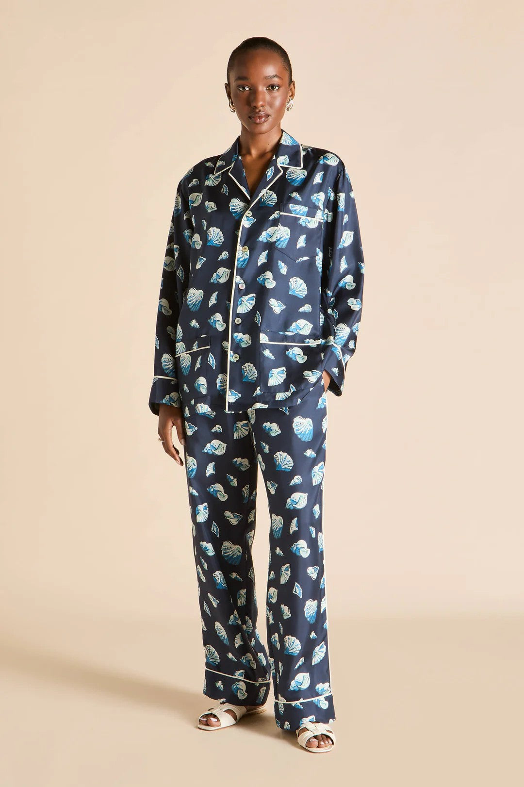 Yves Nautilus Navy Seashell Pajamas - 2