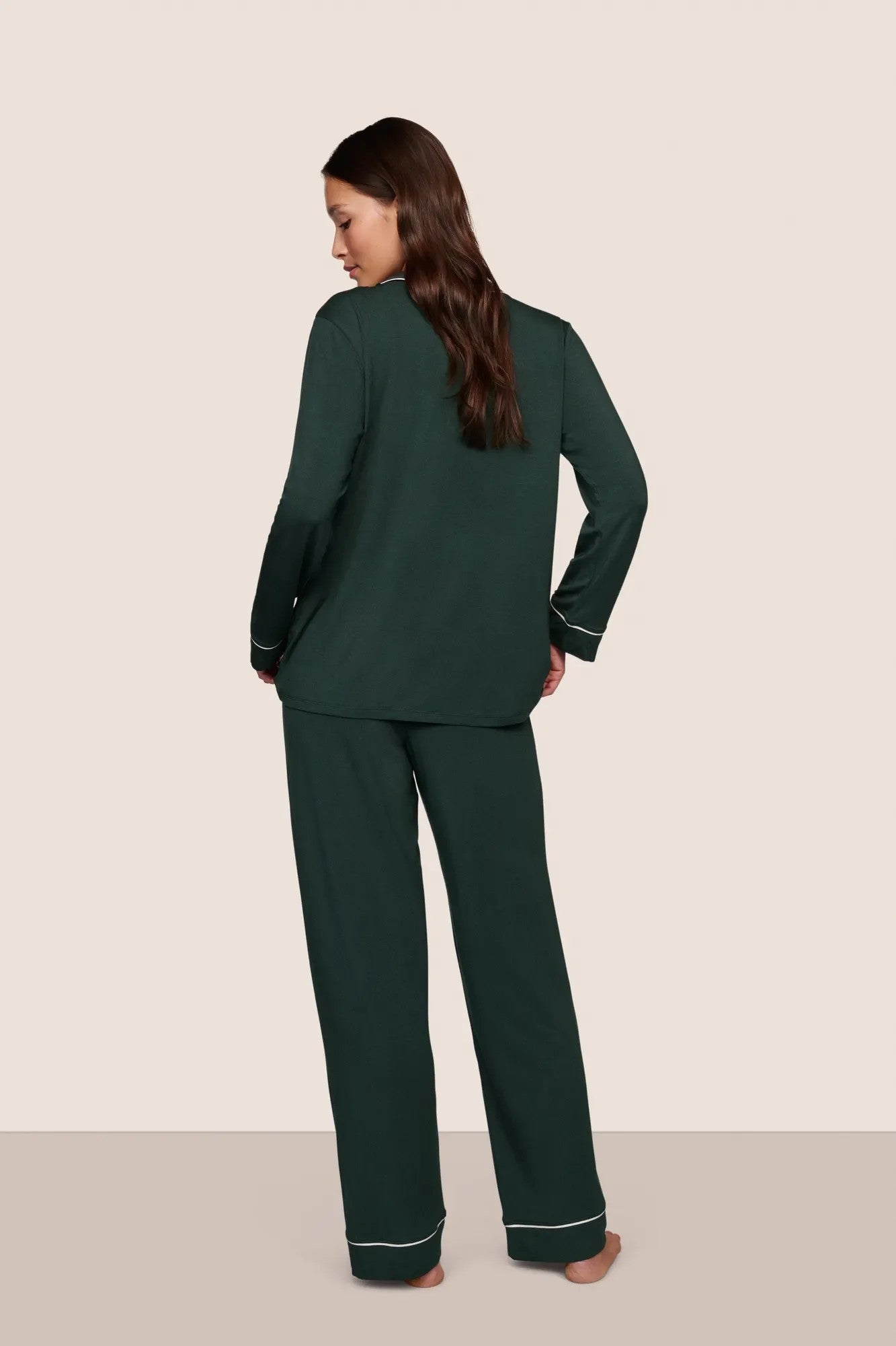 Gisele TENCEL™ Modal Long PJ Set - Dark Green - 2