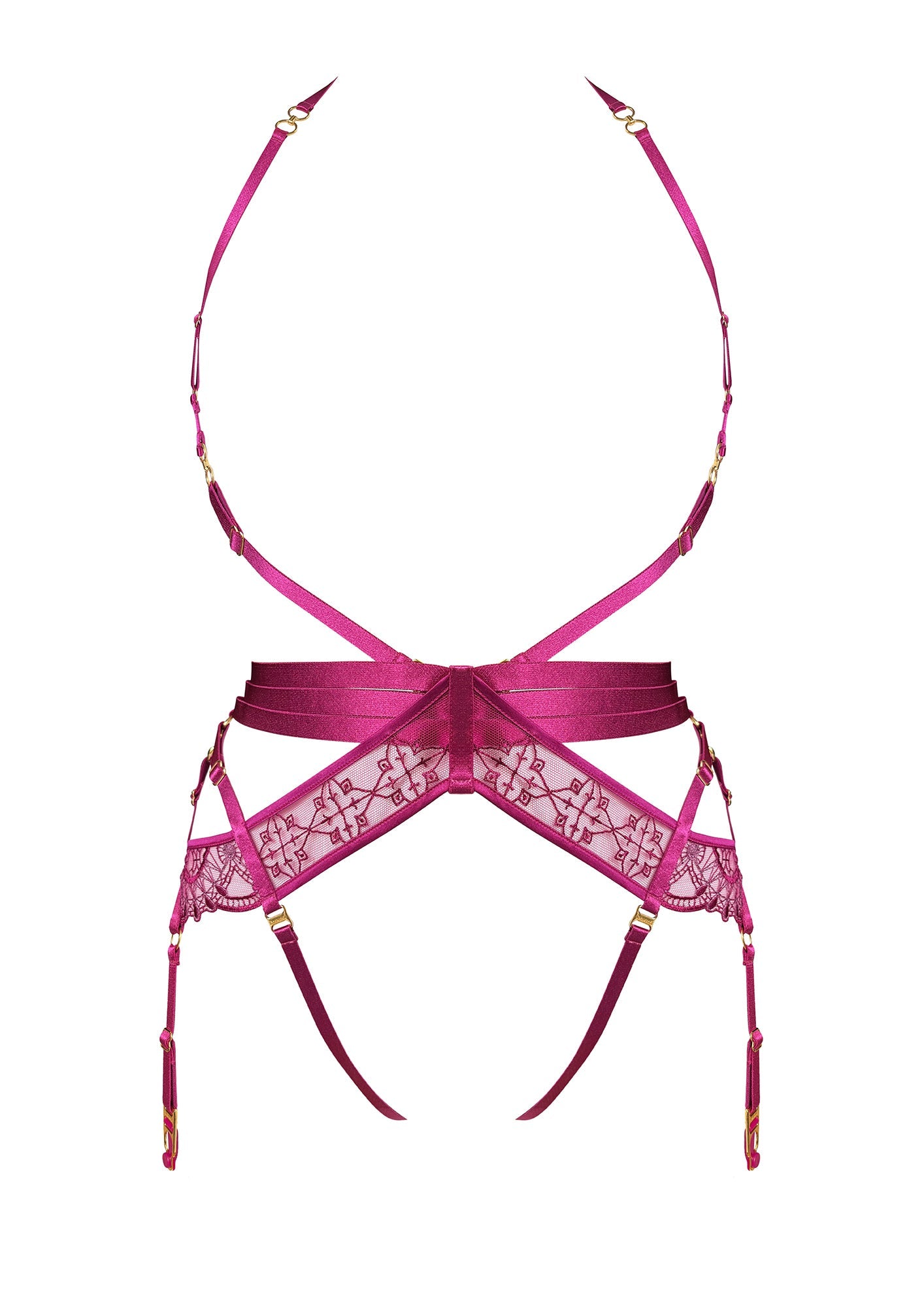 Mari Suspender Harness Fuchsia - 8