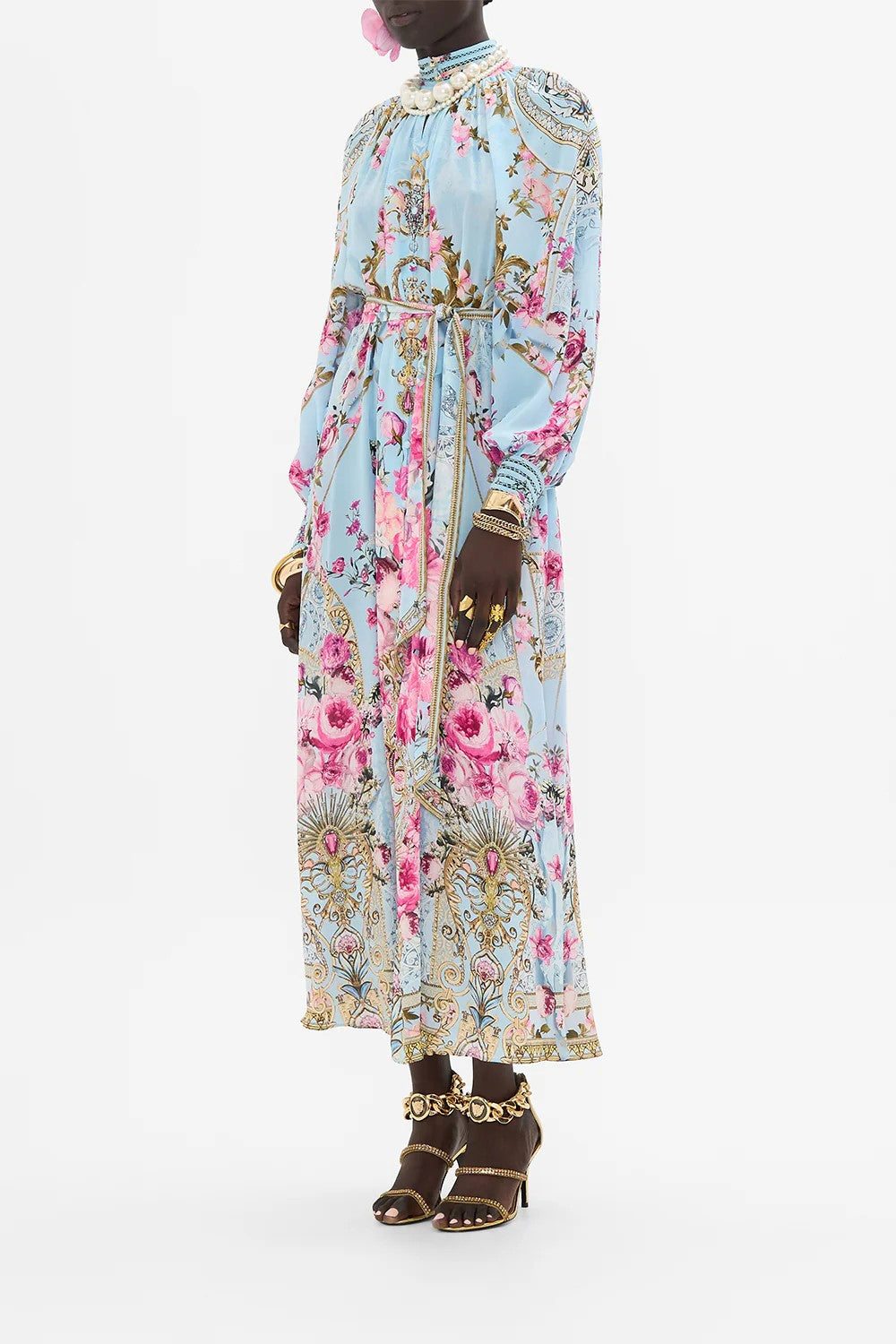 Raglan sleeve midi shirt dress - 3