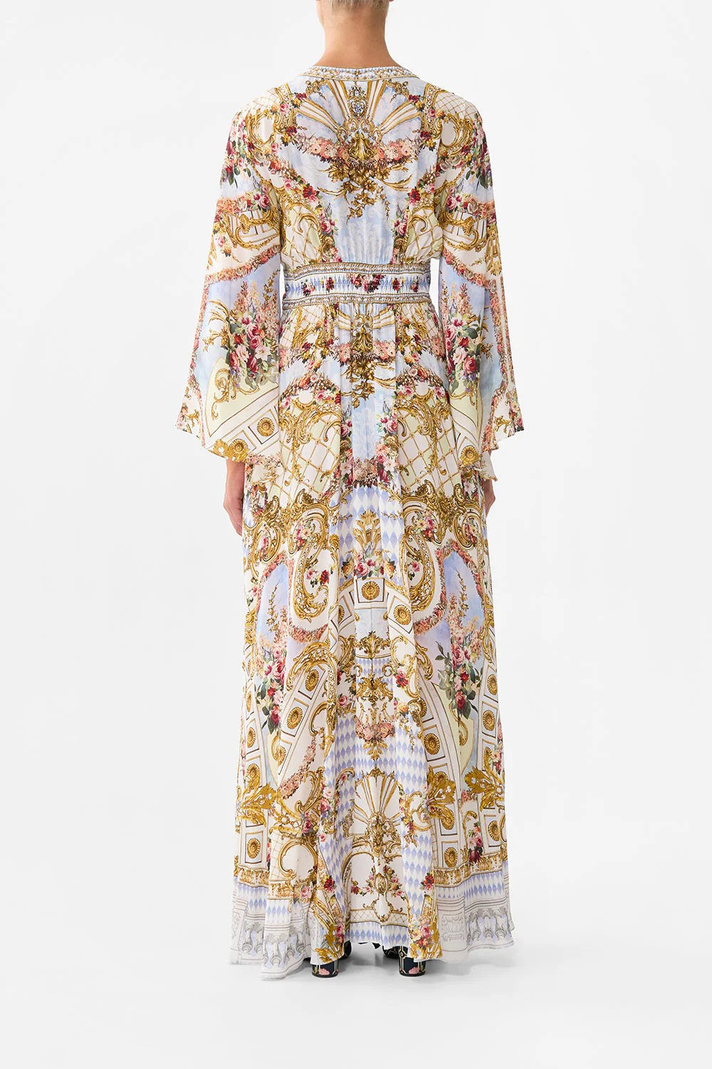 Kimono sleeve dress with shirring detail - 5