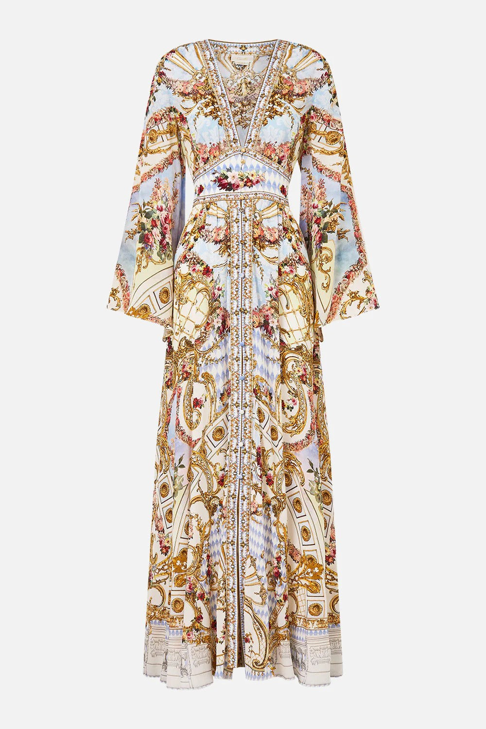Kimono sleeve dress with shirring detail - 6