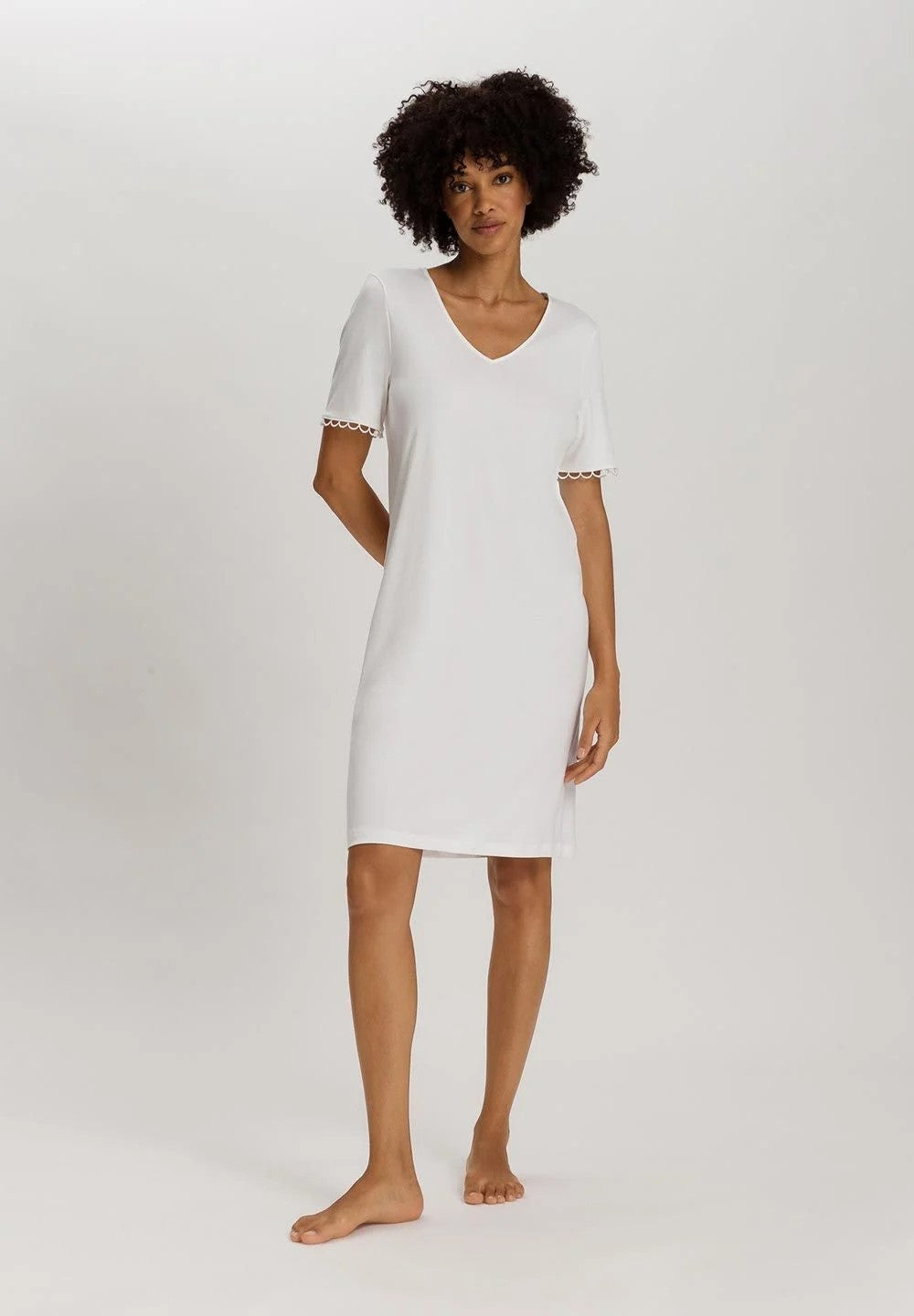 Anouk Short Sleeve Nightdress 100 cm - White - 1