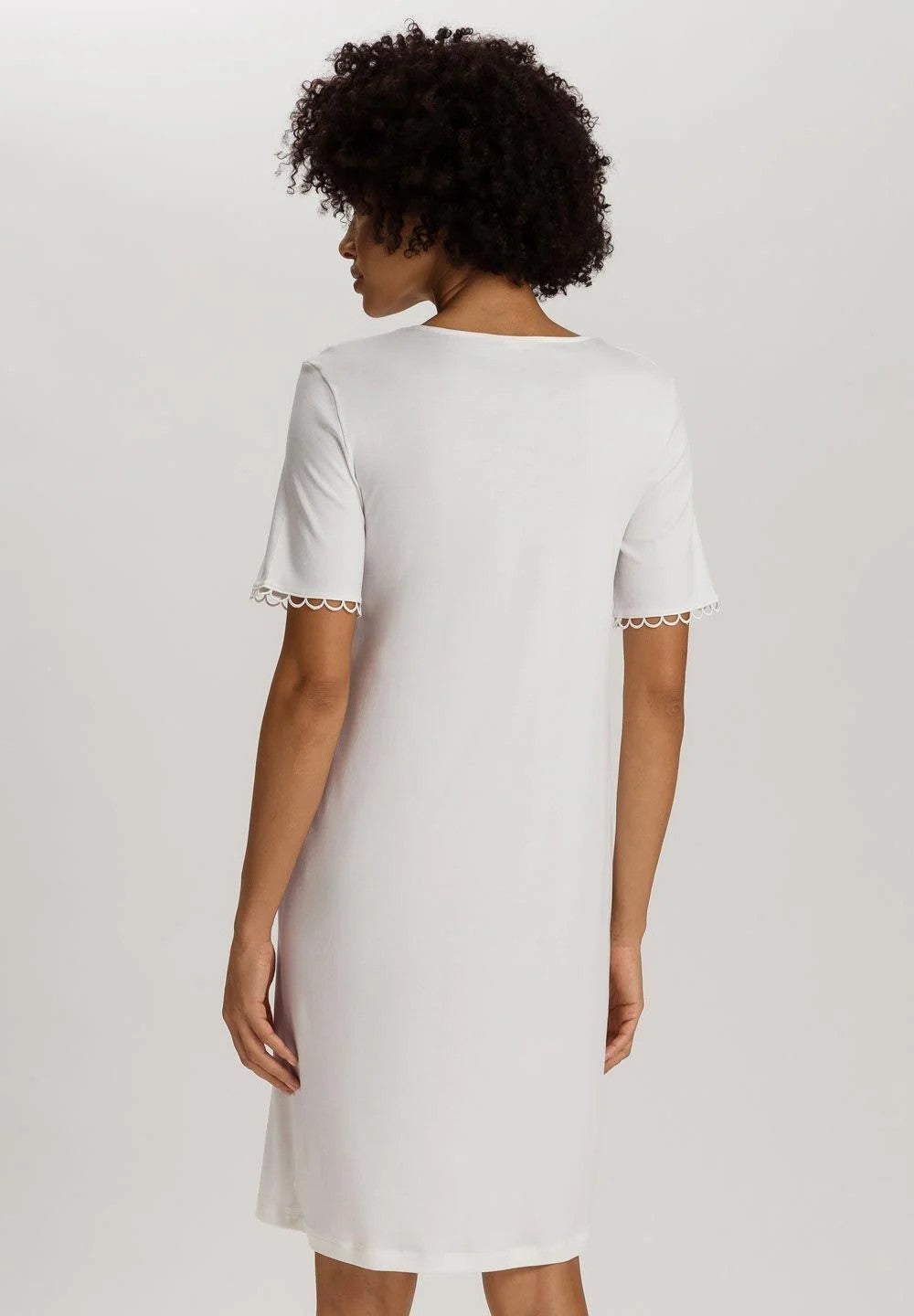 Anouk Short Sleeve Nightdress 100 cm - White - 3