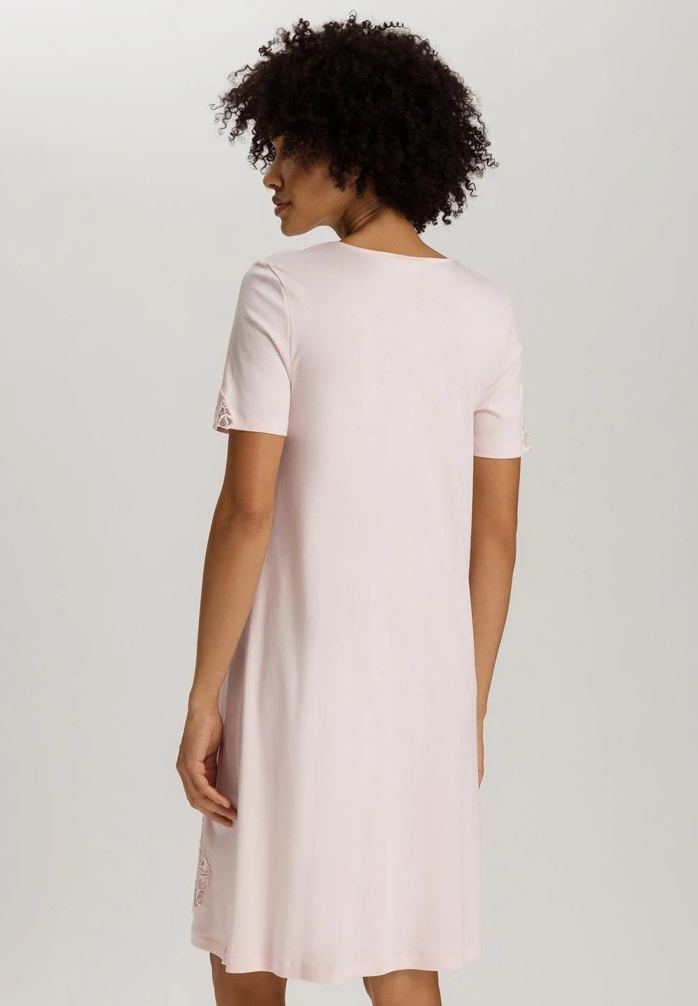 Belina NW Short Sleeves Nightdress 100 cm - Pink - 3