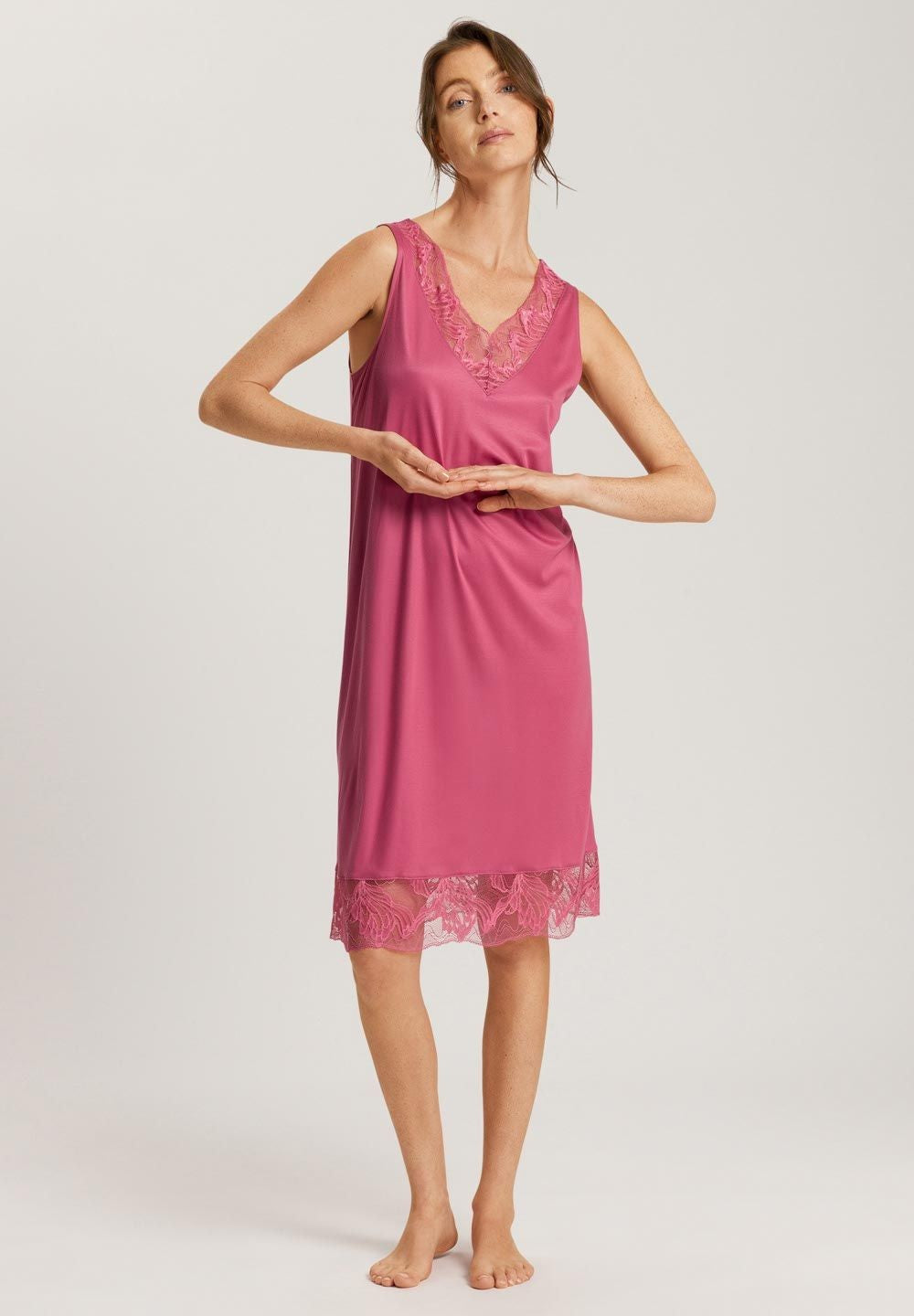 Eva NW Sleeveless Nightdress 100cm - Rose - 2