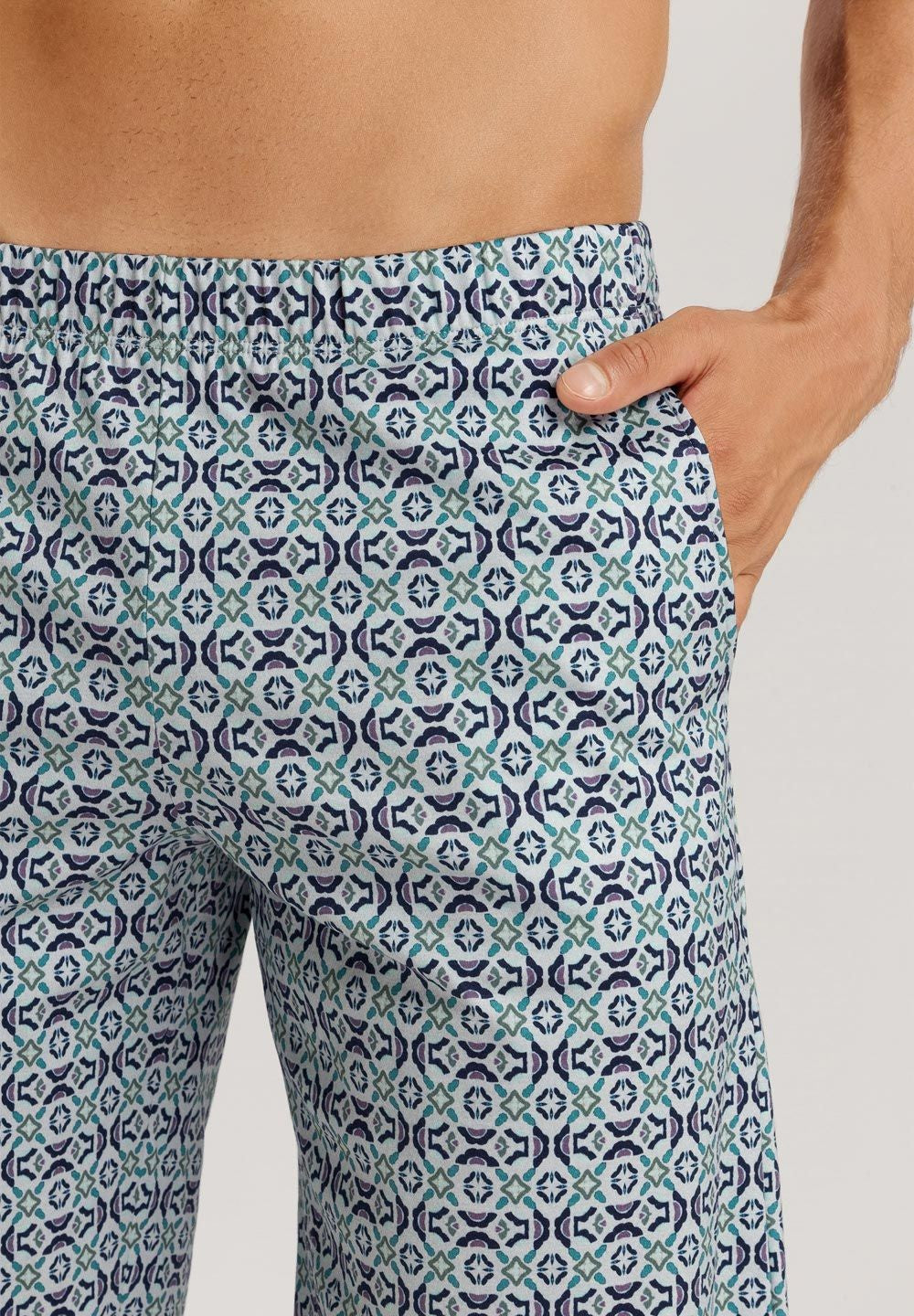 Hanro Night & Day Men S/Slv Pyjama - Green - 4