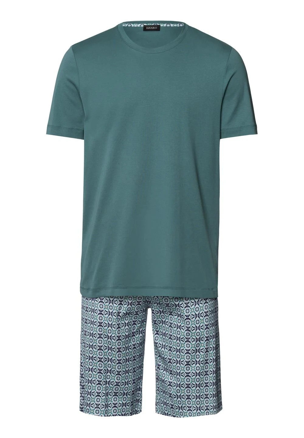 Hanro Night & Day Men S/Slv Pyjama - Green - 5