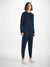 Basel Micro Modal Stretch - Women's Pullover Hoodie with Trousers - Navy - 1