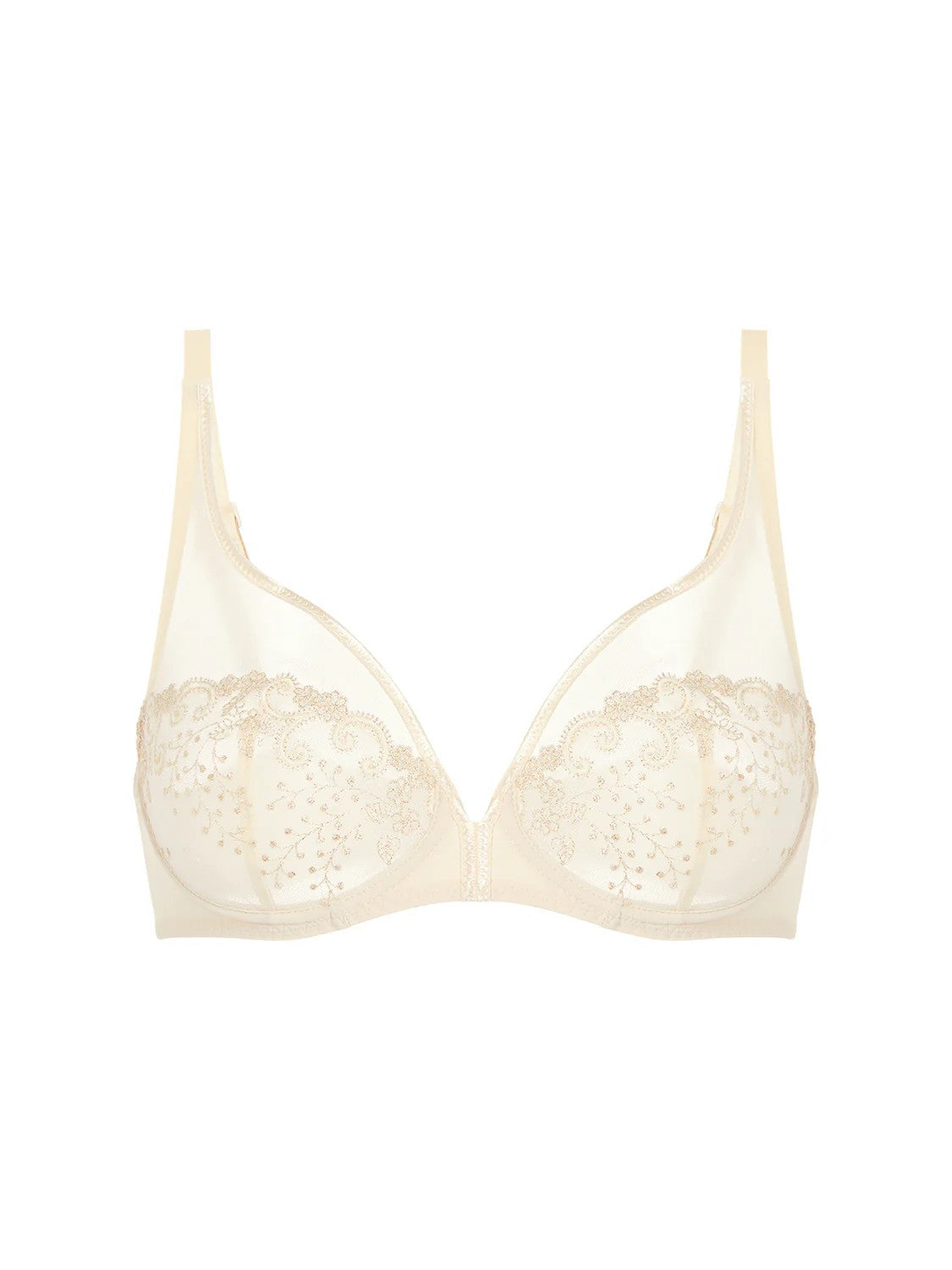 Delice plunging underwired bra - Topaz Beige - 7