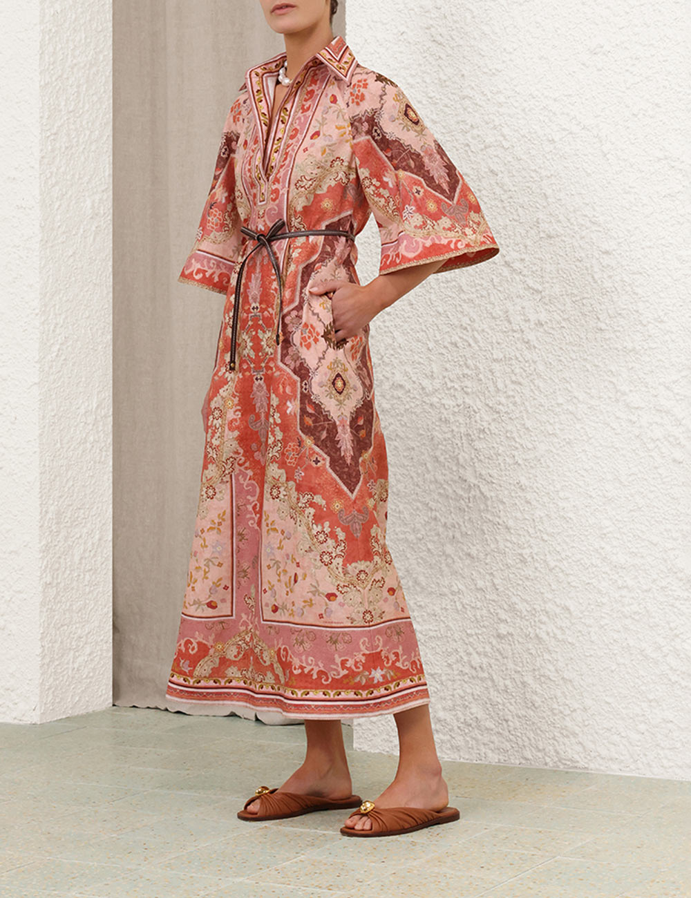Wylie Tunic Midi Dress - Pink - 2