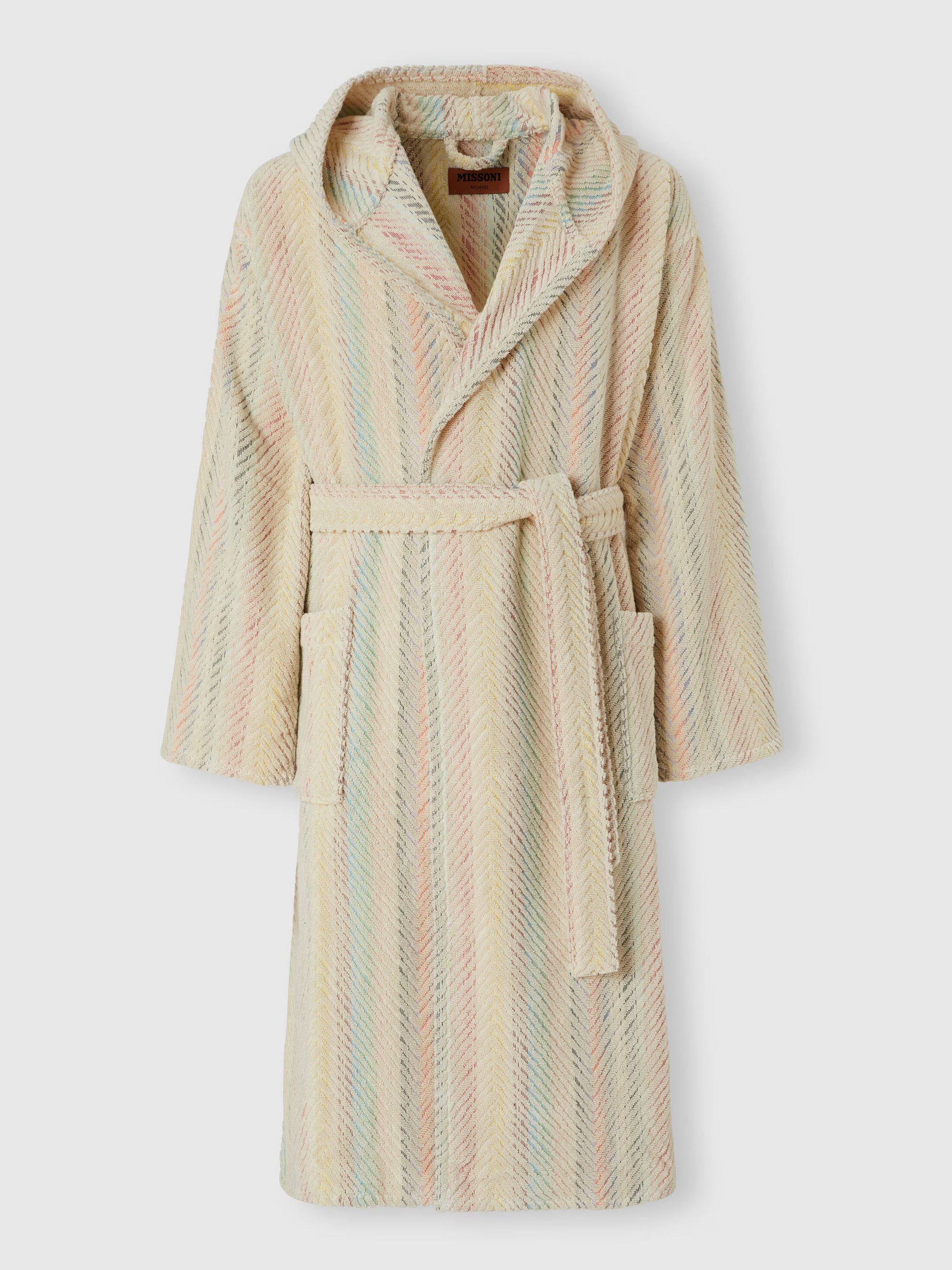 Harmony chevron cotton terry bathrobe - 2