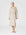 Chalk hooded bathrobe in chevron motif - Ivory - 1