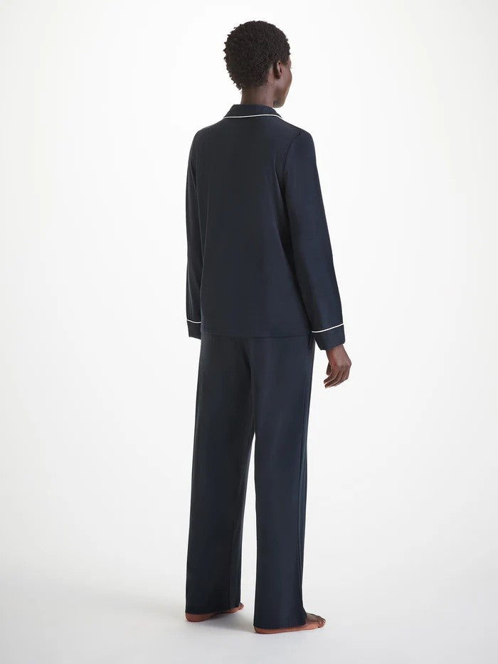 Lara Micro Modal Stretch Navy - Women's Pyjamas - Navy - 3