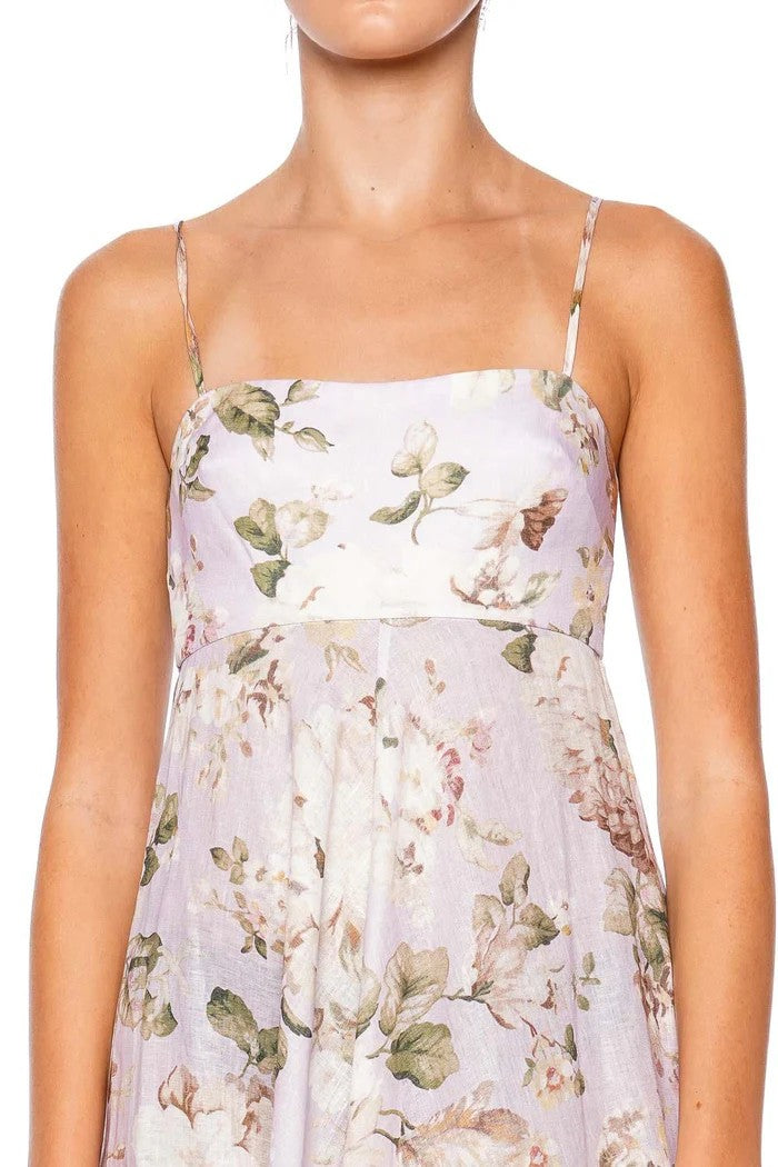 Acacia Lilac Floral Bandeau Midi Dress - 4