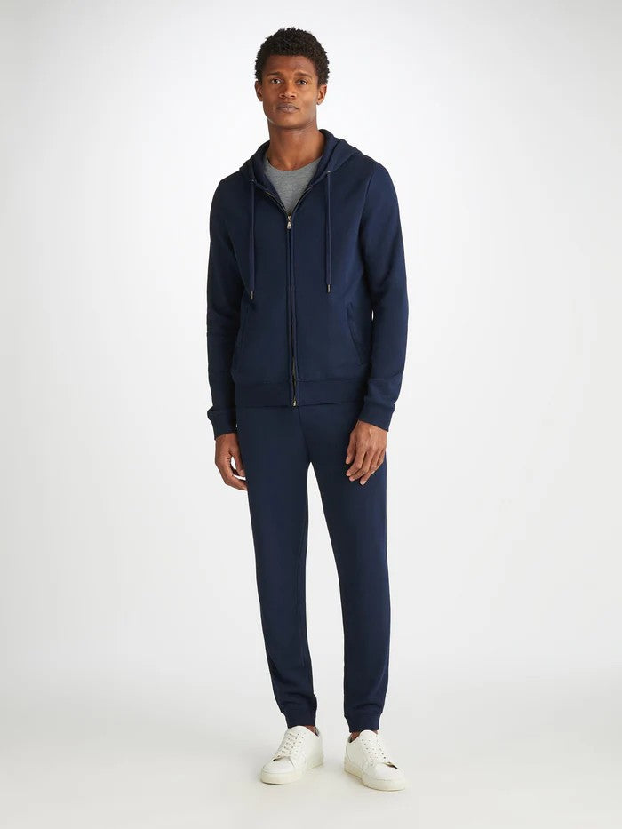 Quinn Cotton Modal Navy - Men's Hoodie with Trousers - Navy - 1