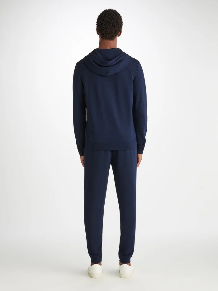 Quinn Cotton Modal Navy - Men's Hoodie with Trousers - Navy - 3