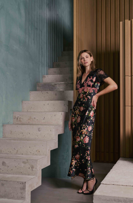 Bernadette long silk nightie dress - 1