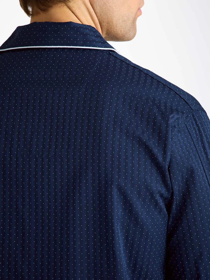 Royal 40 Cotton Navy - Derek Rose Men's Classic Fit Pyjamas - Navy - 4