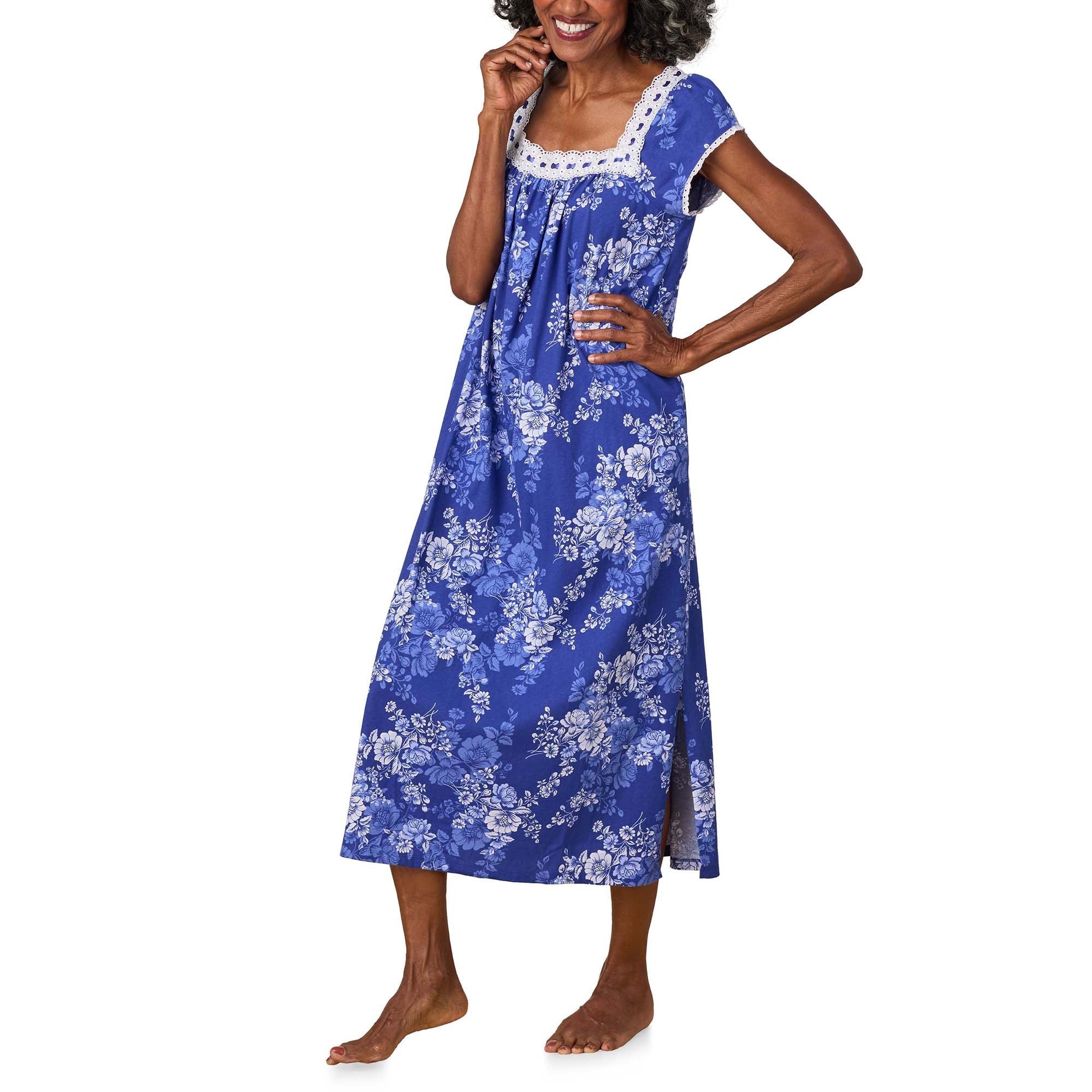 Midnight Blooms Cotton Jersey Ballet Gown - 2