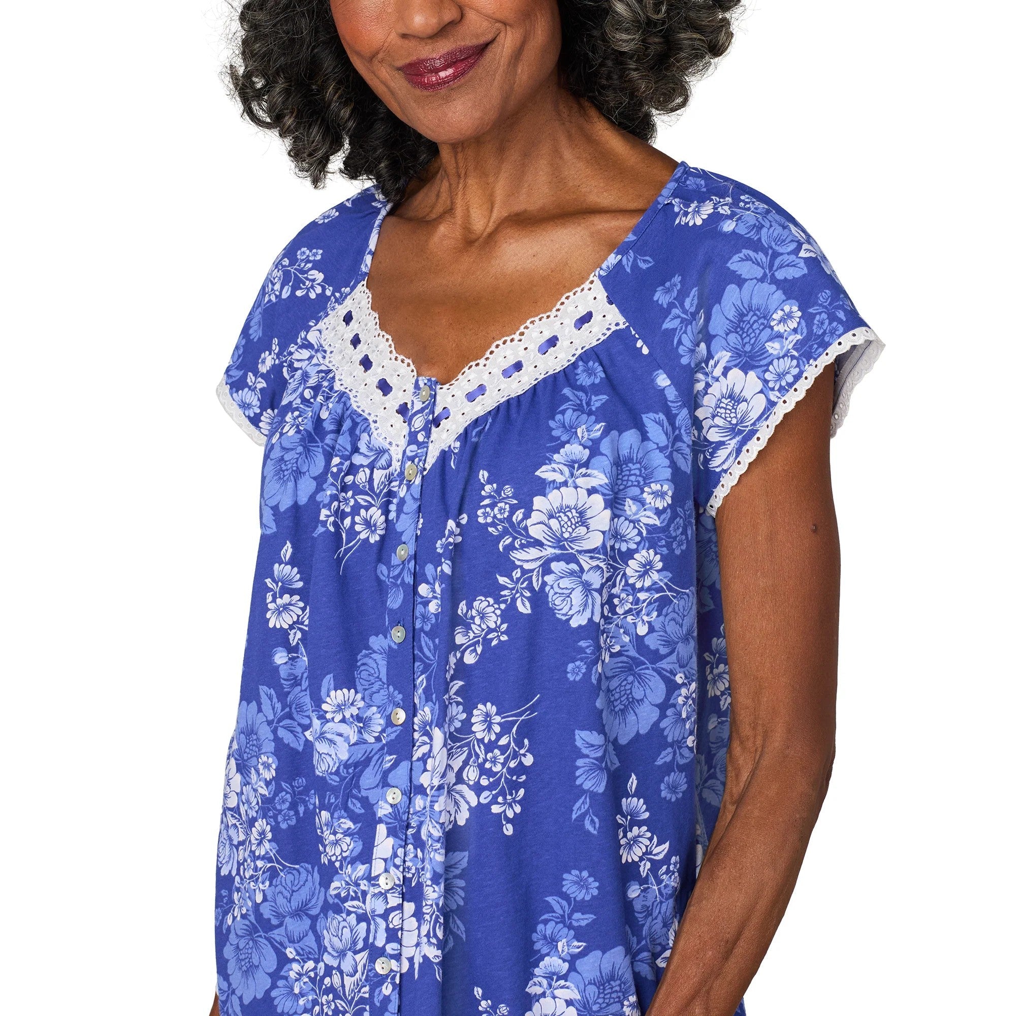 Midnight Blooms Cotton Jersey Capri PJ Set - 3