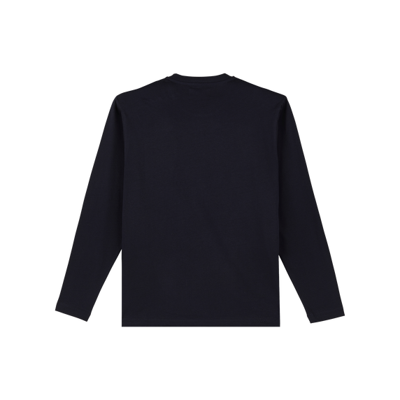 Men Cotton Long Sleeves T-shirt Turtles Surf - navy - 5