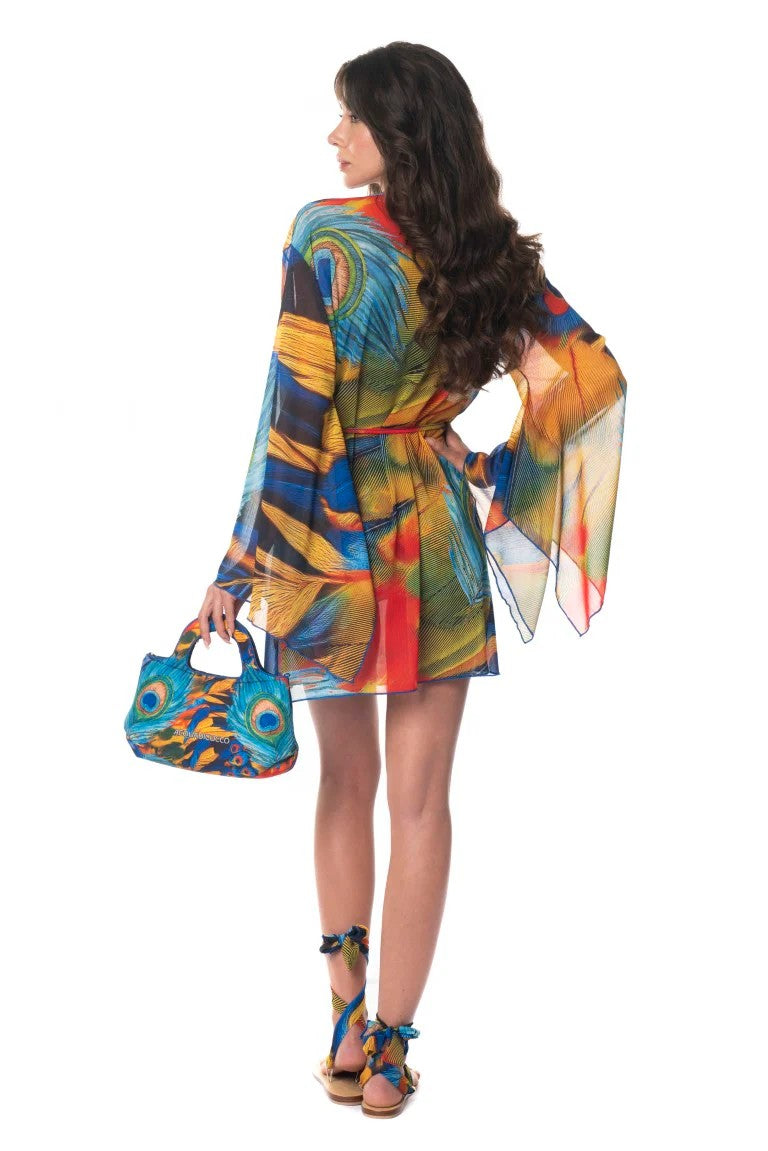 Peacock Short Kimono - Mix - 2