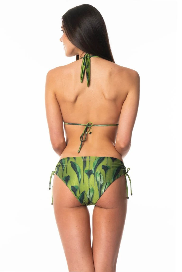 Green Luxury Sequined American Bikini - Green - 2