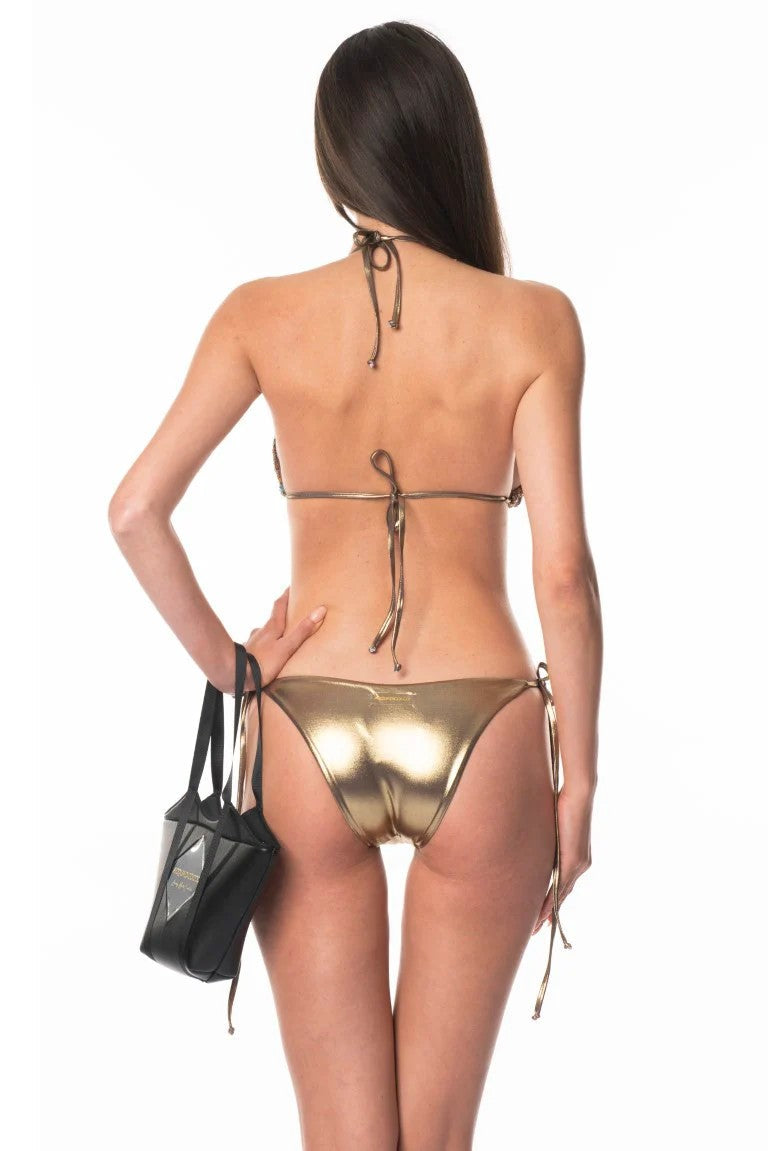 Bikini Triangle Rings Gold Paillettes Gold Foil - Gold - 2