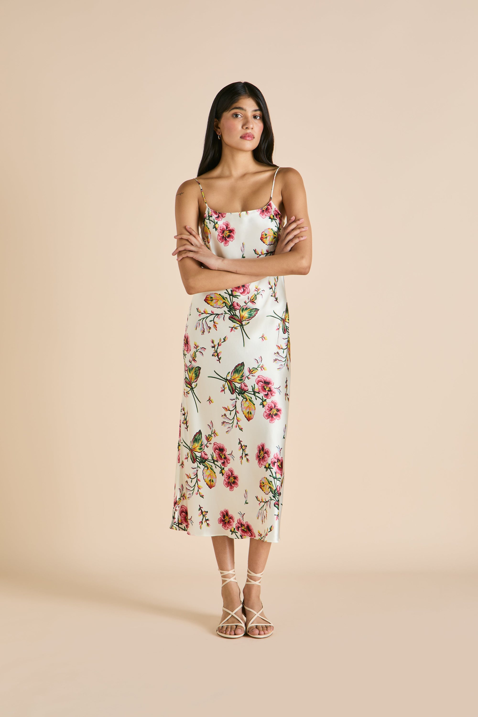 Artemis Maugham Ladies Woven Nightgown - Ivory - 1